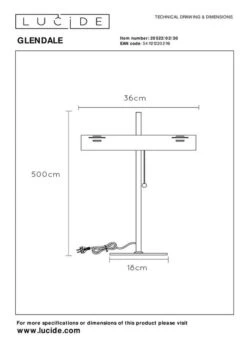 GLENDALE - Lampe De Table -Lumea Boutique 3b95958d26164552873401e3ab9ca429