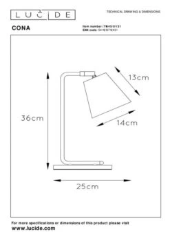 CONA - Lampe De Table -Lumea Boutique 4a15f9b829f745d19ac69ae45ac0e6cf