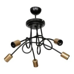 Plafonnier Kingswinford Noir / Laiton 6 Plafonnier Kingswinford Noir / Laiton -Lumea Boutique 8c2106d4903e42099106654290f5bfc9