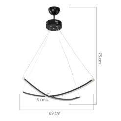 Suspension Eastbourne LED Noir / Blanc -Lumea Boutique b6b7936110c64de1912a8486ce726822