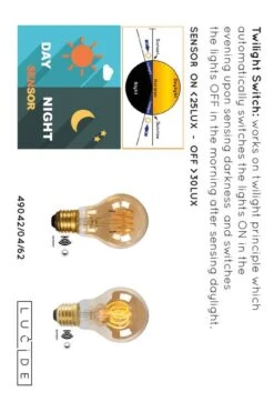 A60 TWILIGHT SENSOR - Ampoule Filament -Lumea Boutique d68b51e2872942fd81a376c55fde2089