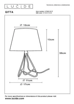 GITTA - Lampe De Table -Lumea Boutique dcf3f52bfd184f7cba70d64d223fd90a